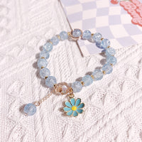 DIY Handmade clearance candy bracelet beads, all-match sunflower small zou chrysanthemum bracelets with mixed colors and pendant bracelets