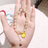 DIY Handmade clearance candy bracelet beads, all-match sunflower small zou chrysanthemum bracelets with mixed colors and pendant bracelets