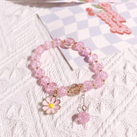 DIY Handmade clearance candy bracelet beads, all-match sunflower small zou chrysanthemum bracelets with mixed colors and pendant bracelets