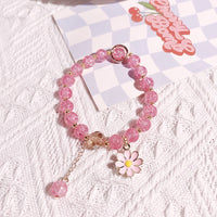 DIY Handmade clearance candy bracelet beads, all-match sunflower small zou chrysanthemum bracelets with mixed colors and pendant bracelets