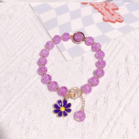 DIY Handmade clearance candy bracelet beads, all-match sunflower small zou chrysanthemum bracelets with mixed colors and pendant bracelets